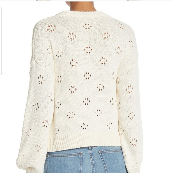 Madewell Floral Pointelle Pullover Sweatersize XXL - Picture 3 of 4